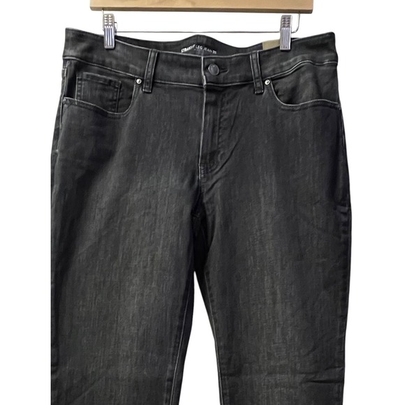 Chicos Straight Leg‎ Jean Size 2 Short L Vancouver Gray Wash Denim Mid Rise NWT - Picture 3 of 14